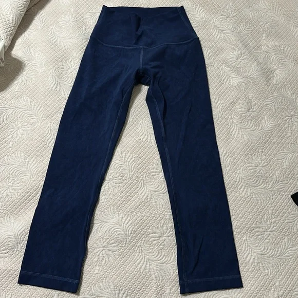 New without tags Lululemon Wunder Under Crop High-Rise *Spray 21" Indigo Spray - Picture 6 of 10